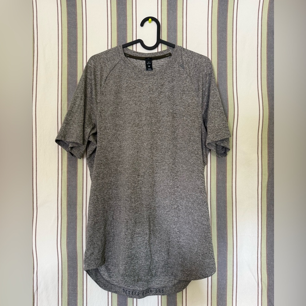 lululemon athletica Heathered Gray Drysense Short Sleeve Tee